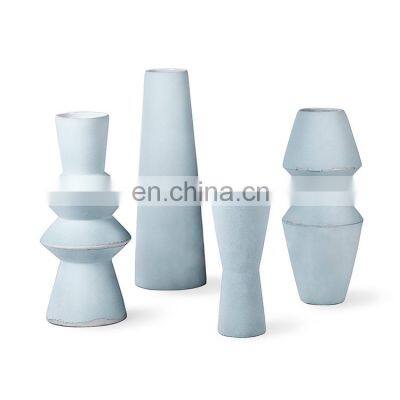 Nordic Modern Handmade Craft Small Ceramic Home Decerative Morandi Flower Vase Set