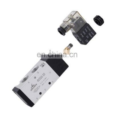 Factory Price 4V110-06 Electrical Control Single Coil 12V 24V 220V Five Position Two Way Pneumatic Solenoid Valve