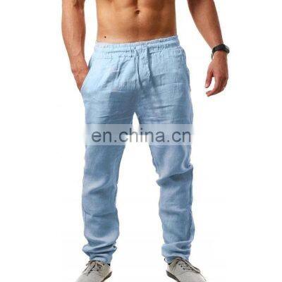 2021 Men's Cotton & Linen Casual, soft and solid  pants  men trousers