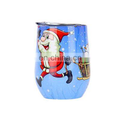 Wholesale Christmas Gift Double Wall Vacuum Insulated Stainless Steel Coffee Cup with Lid