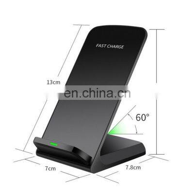 10W Qi Mobile Phone Wireless Fast Charger Stand