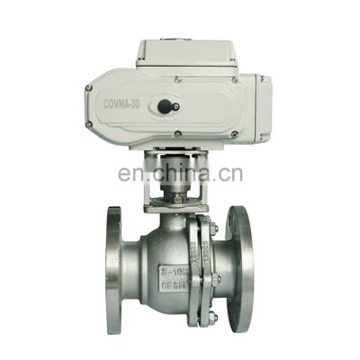 DN25/32/50  24V 110V Ac Flange Water Flow Control Rotary Float Electric Motorized Actuator Ball Valve