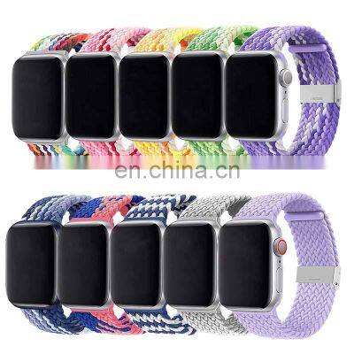 Fabric Elastic Watch Band Strap For Apple Watch Series 7 41mm 45mm,Braided Band For Apple Watch Series Se