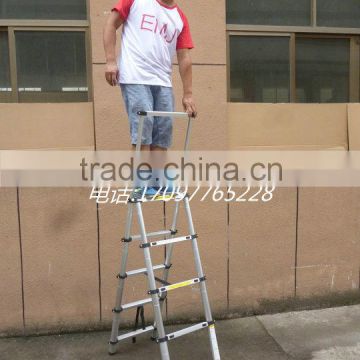 Double Sided A frame Aluminium Telescopic Ladder 1.4m+2.0m