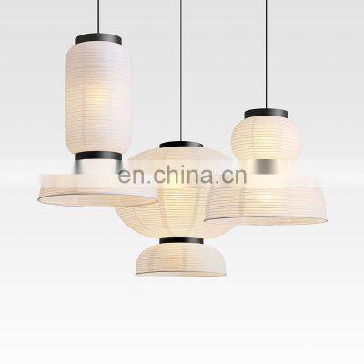 Minimalist Style Living Room Bedroom Restaurant Pendant Light White Rice Paper Ceiling Chandelier