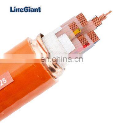 Anneal copper conductor fire resistence 3+2 Core Flexible mineral cable protolon reclaimer reeling power cable