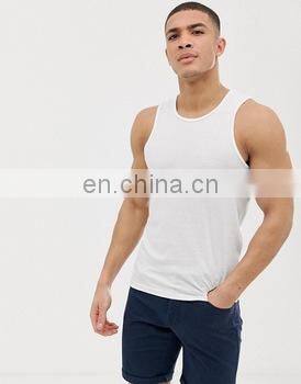 Wholesale 2022 Tank Tops 100% Cotton/Polyester Custom Gym Men's Fitness Tank Top photo-5