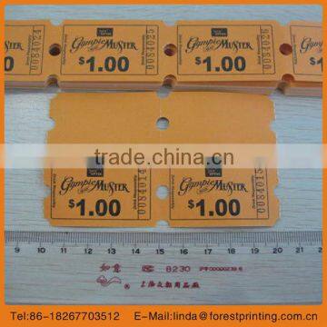 2014 hot single pack series admisson ticket block ticket official sale ticket rolls meeting ticket