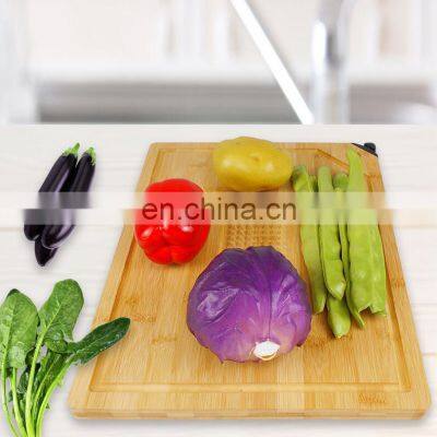 Extra Large Thick Organic Bamboo Cutting Board Butcher Block With 3 Built-In Compartments Juice Grooves Knife Sharpener photo-2