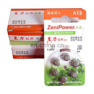 Best Quality Hearing Aids A13 13A E13 ZA13 13 P13 PR48 Zinc Parts Sound Amplifier Battery