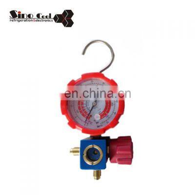 Freon Refrigeration Air Conditioning Single Digital Pressure Gauge Sight Glass Handle Hvac Gauge Manifold photo-2