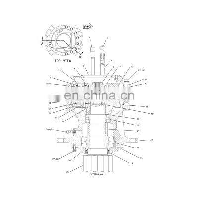 199-4589 199-4590 365C Excavator Parts Drive 365B Swing Gearbox For Caterpillar