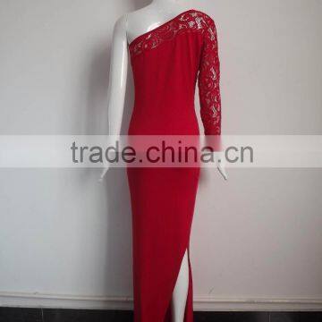 Ladie Fashion Dress Long Sleeve Evening Dress Sexy Free Prom Dress photo-5