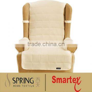 Soft suede cream waterproof wing chair covers/furniture cover