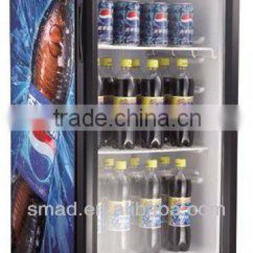 100L upright bottle cooler, vertical beverage chiller