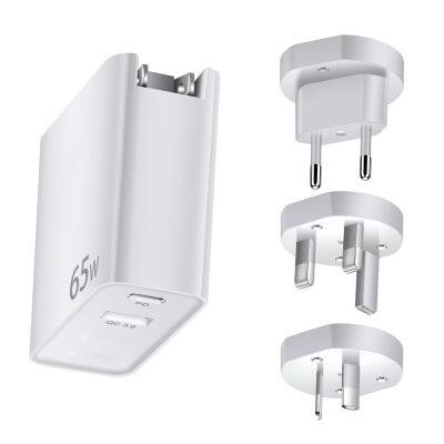 65W USB+Type-C  Charger For iPhone 13 12 Pro Max Samsung Xiaomi Mi QC 3.0 PD USBC Fast Charging Phone Charger