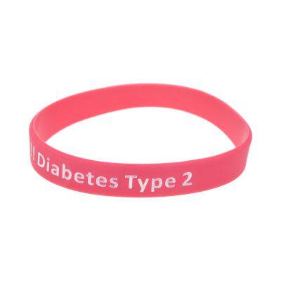 Factory Price Alert! Gestational Diabetes Mellitus Medical Warning Slogan Custom Silicone Wristband photo-3