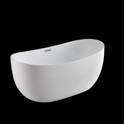 Top Quality Artificial Stone 1.35m Small Size Freestanding Acrylic Solid Surface Stone Bathtub for Bathroom photo-5