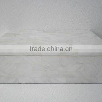 High end quality best selling Whitel MOP rectangular box from Vietnam