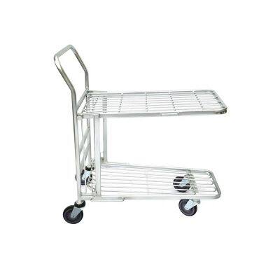 Warehouse Use Heavy Duty Folding Logistic Luggage Transport Trolley Carts Supermaket Shopping Cart