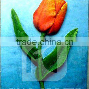 Polyresin flower wall decoration plaque