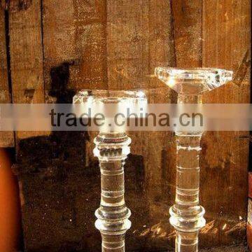 Roman metal ornamental engraving crystal candlestick