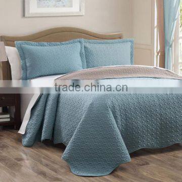 3Pcs Solid Microfiber Bedspread Set photo-3