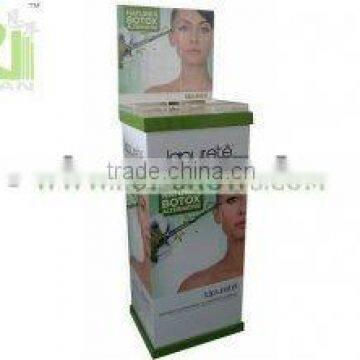 Acrylic or paperboard counter display for cosmetics