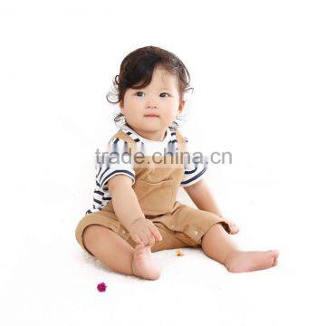 100% Cotton British Style Kids Romper Suit Stripe Gallus Infant Romper Toddlers Clothing Newborn Baby Romper photo-2