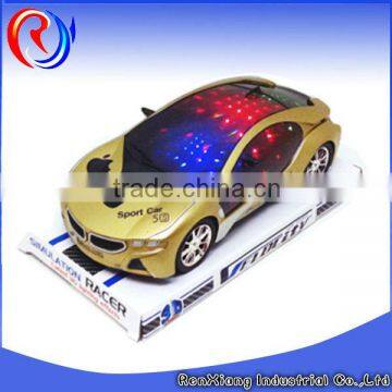 3 D lights friction toy car for children