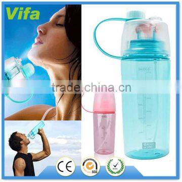 600ml Misting Spray Outdoor Sport Drinking BPA FREE Water Bottle