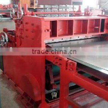 metal flattening and cross cutting machine unit