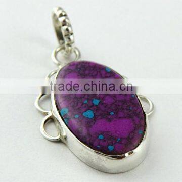 Fabulous Copper Turquoise Pendants, 925 Sterling Silver Jewellery, Silver Jewellery