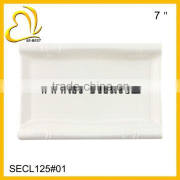 7" MELAMINE SERVING TRAY; PURE WHITE NICE PLATE