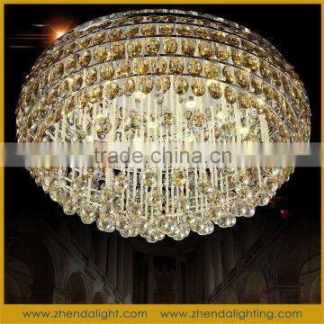 Modern style Lustre crystal round ceiling pendant light as Home ceiling decos