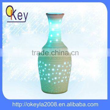 Home decor LED china wedding ceramic flower vase light