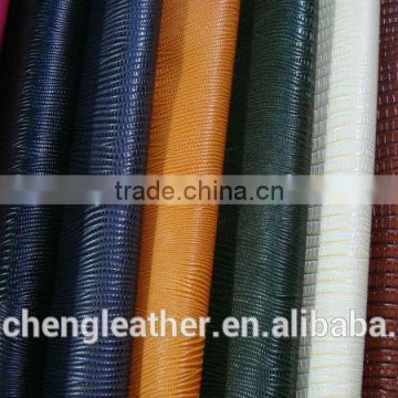 2014 hot sale Lizard emboss PVC sythetic leather