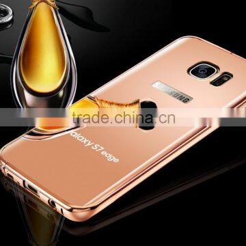 Original KXX With Mirror Case for Samsung S7 Edge KXX Luxury Stainless Steel Frame Acrylic Backplane Cover MT-5581 photo-6