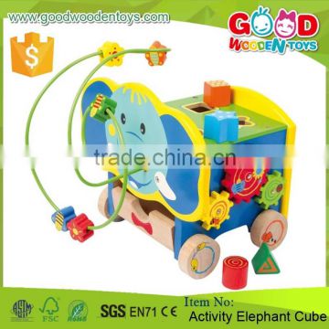 Educational Baby Wooden Toy Elephant Shape Small Size Wooden Activity Toy                        
                                                Quality Choice