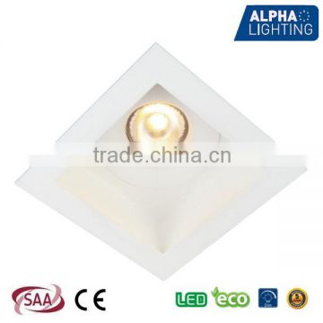 IP44 Aluminum Citizen COB LED Recessed Square Downlight