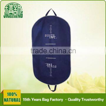 Plastic Pocket Non Woven Material Garment Cover Bag with Zipper