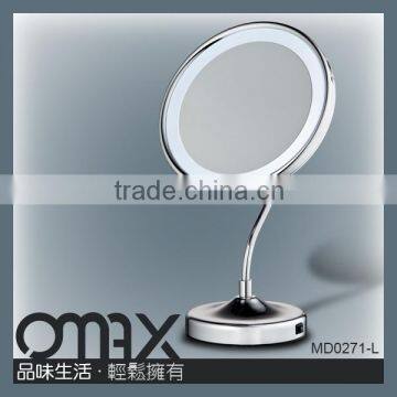 excellent best gift battery power round mirror plate movable mirror