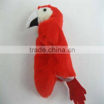 2013 hot sale red parrot cute hand puppet