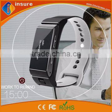 K2 new leather smart wirstband with bluetooth headset