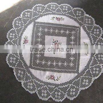 MZ New design round sheer Tuscany Lace Table Cloth