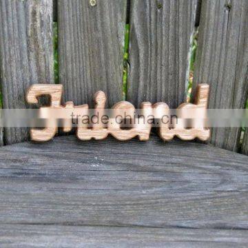 domestic wood FRIEND sign shelf sitter word art for deco