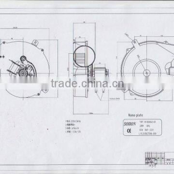 Small AC electric fan for Wall hung gas bolier