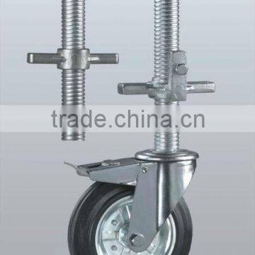 adjustable scaffolding caster with rubber wheel