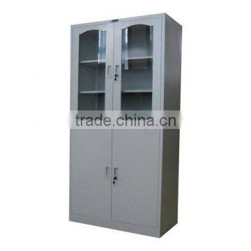 Classical document cabinet with double swing glass door