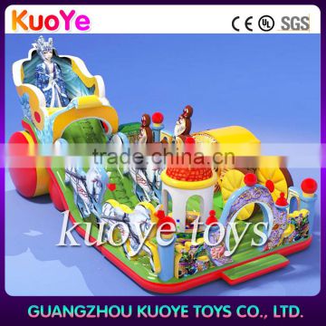 popular princess carriage inflatable fun city with factory price for kids